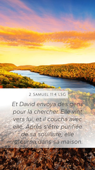 2 Samuel 11:4 LSG Bible Verse Image