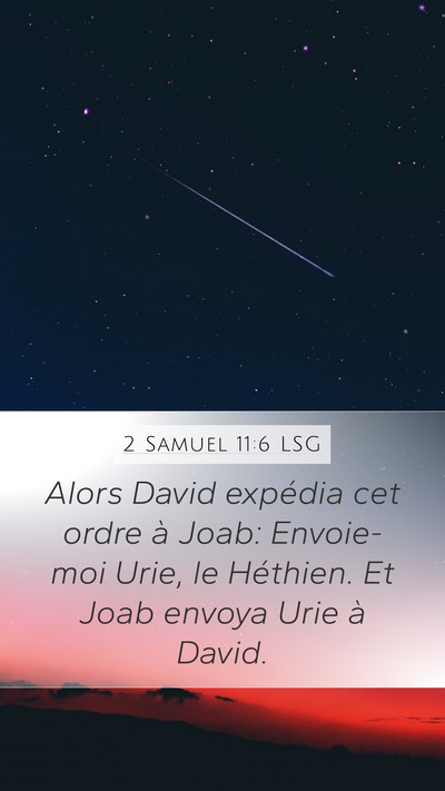 2 Samuel 11:6 LSG Bible Verse Image