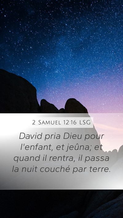 2 Samuel 12:16 LSG Bible Verse Image