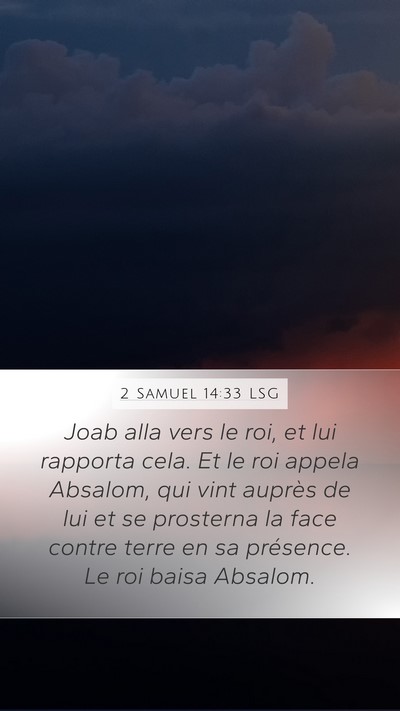 2 Samuel 14:33 LSG Bible Verse Image