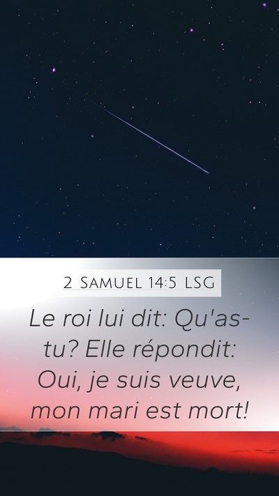 2 Samuel 14:5 LSG Bible Verse Image