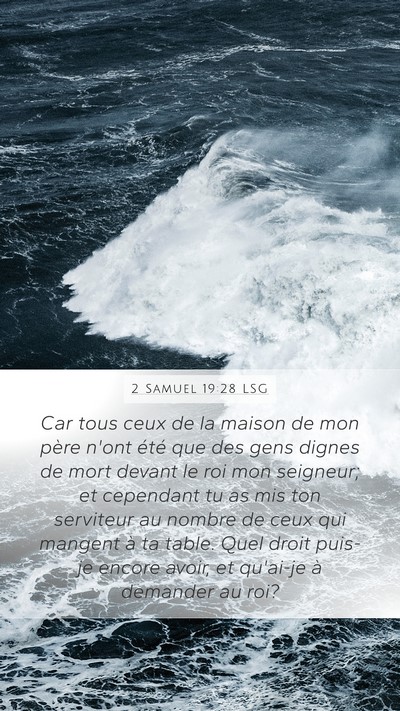 2 Samuel 19:28 LSG Bible Verse Image