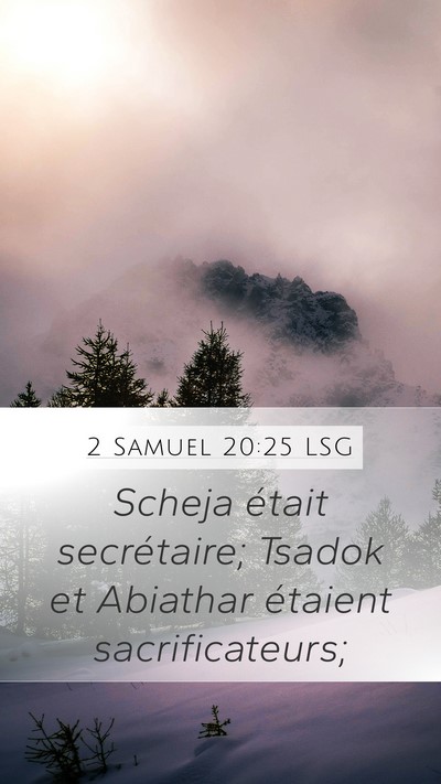 2 Samuel 20:25 LSG Bible Verse Image