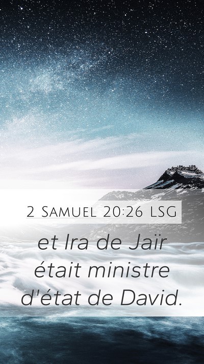 2 Samuel 20:26 LSG Bible Verse Image