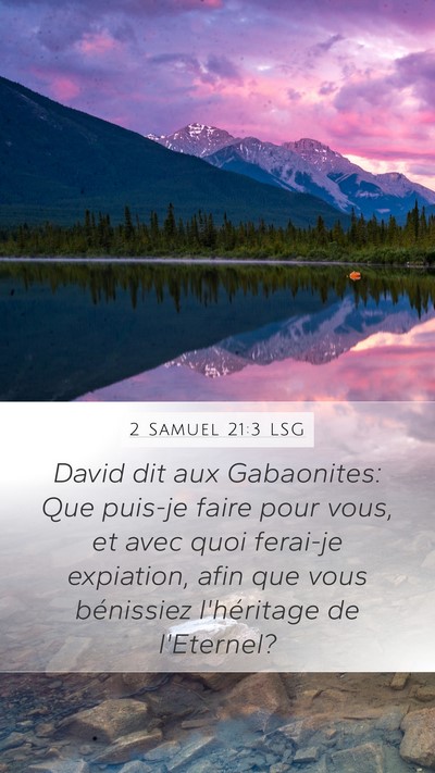2 Samuel 21:3 LSG Bible Verse Image