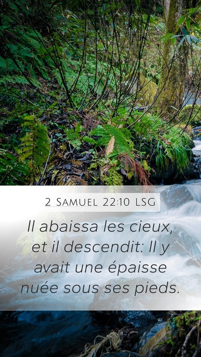 2 Samuel 22:10 LSG Bible Verse Image