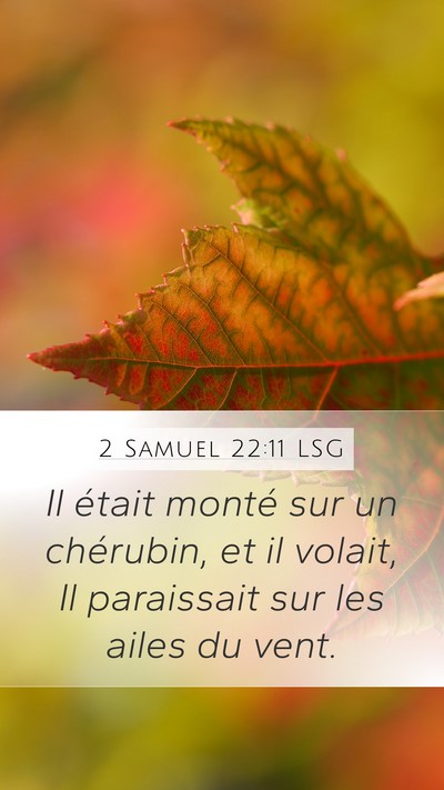 2 Samuel 22:11 LSG Bible Verse Image