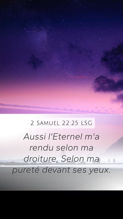 2 Samuel 22:25 LSG Bible Verse Image