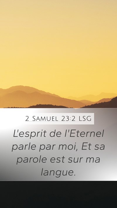 2 Samuel 23:2 LSG Bible Verse Image