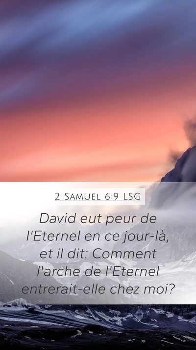 2 Samuel 6:9 LSG Bible Verse Image