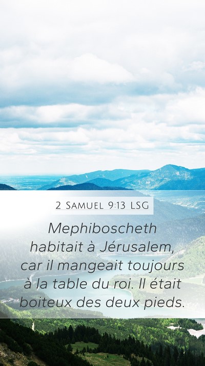 2 Samuel 9:13 LSG Bible Verse Image