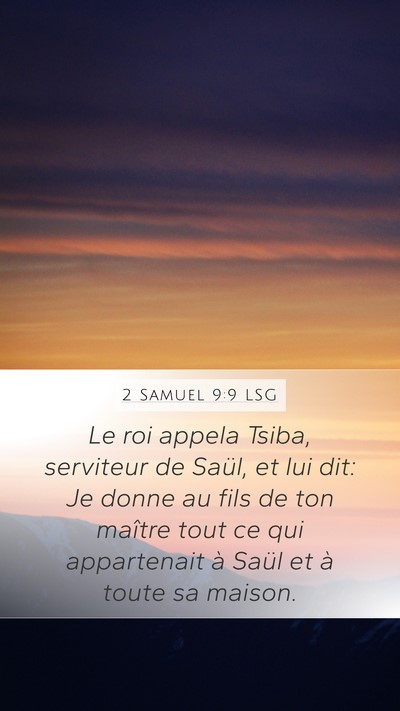2 Samuel 9:9 LSG Bible Verse Image