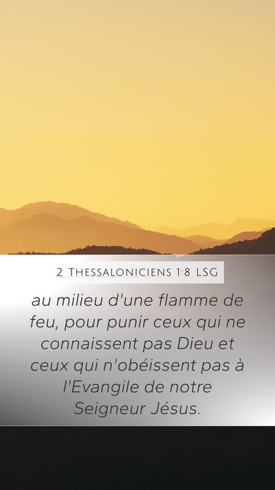 2 Thessaloniciens 1:8 LSG Bible Verse Image