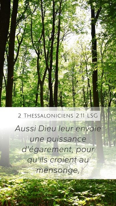 2 Thessaloniciens 2:11 LSG Bible Verse Image