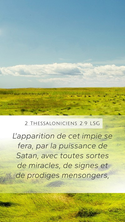 2 Thessaloniciens 2:9 LSG Bible Verse Image