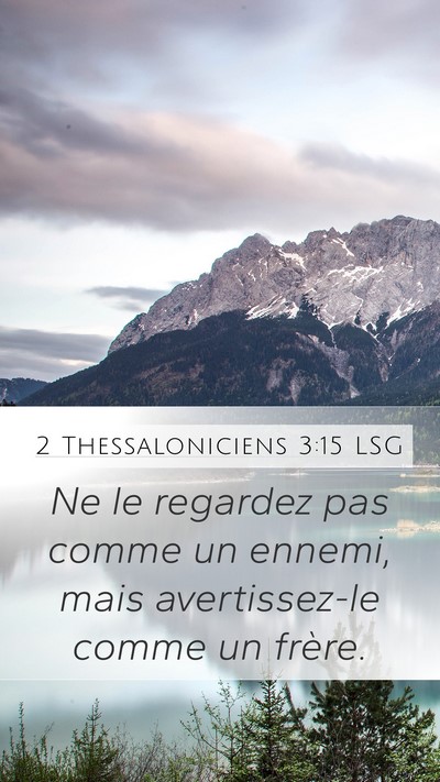 2 Thessaloniciens 3:15 LSG Bible Verse Image