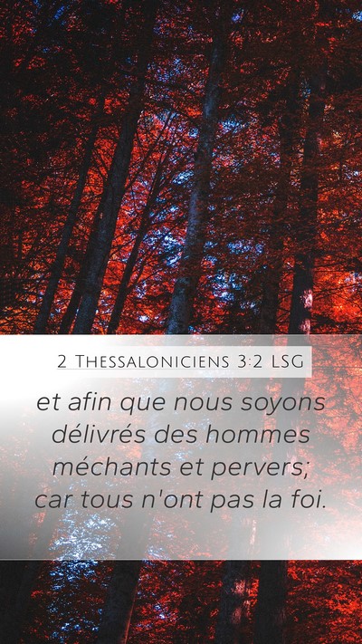 2 Thessaloniciens 3:2 LSG Bible Verse Image