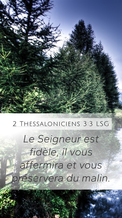 2 Thessaloniciens 3:3 LSG Bible Verse Image
