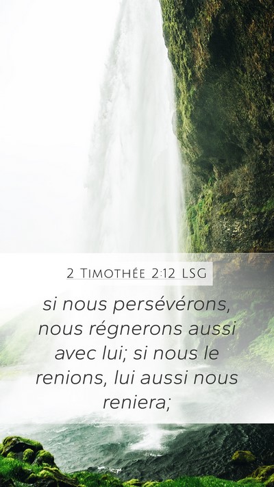 2 Timothée 2:12 LSG Bible Verse Image