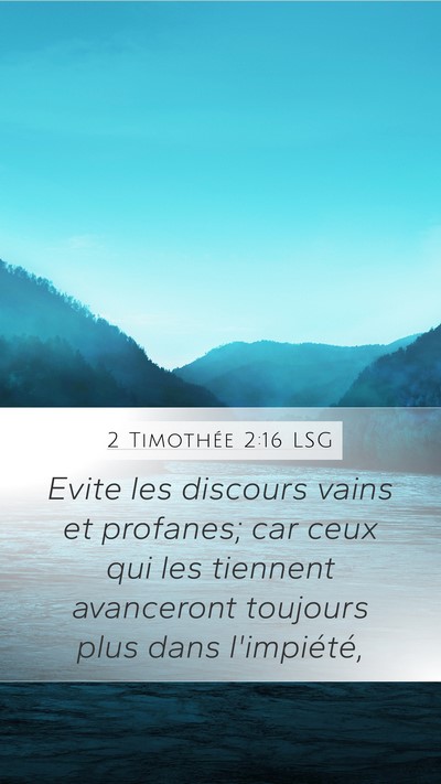 2 Timothée 2:16 LSG Bible Verse Image