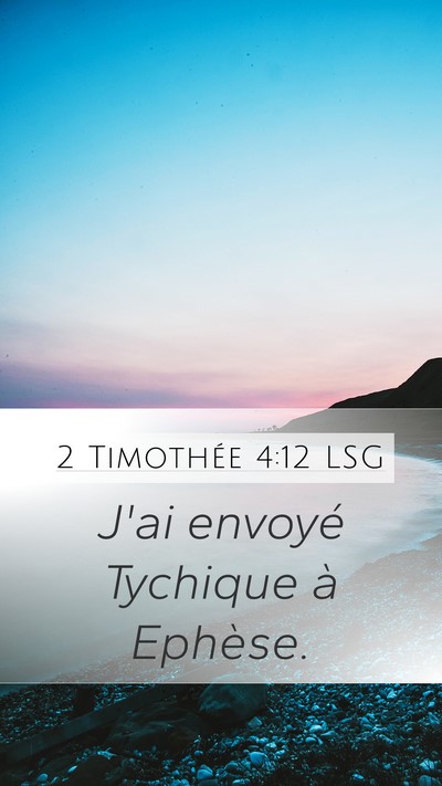 2 Timothée 4:12 LSG Bible Verse Image