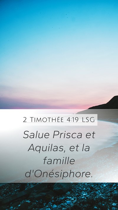 2 Timothée 4:19 LSG Bible Verse Image