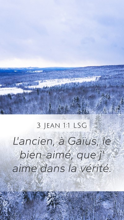 3 Jean 1:1 LSG Bible Verse Image