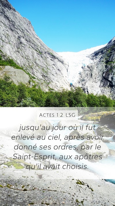 Actes 1:2 LSG Bible Verse Image