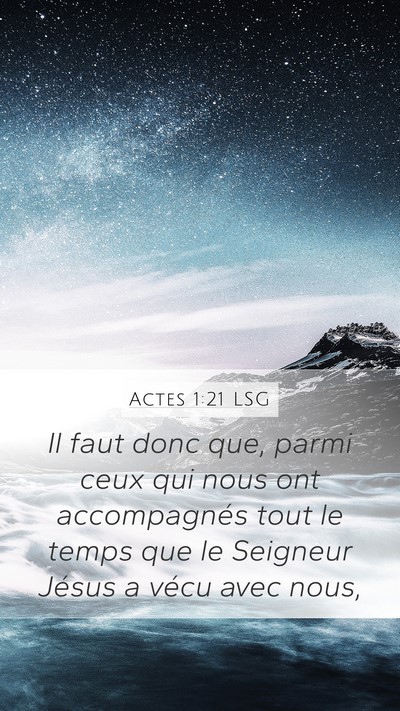 Actes 1:21 LSG Bible Verse Image