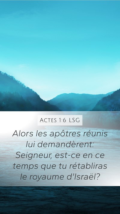 Actes 1:6 LSG Bible Verse Image