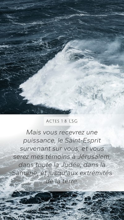 Actes 1:8 LSG Bible Verse Image