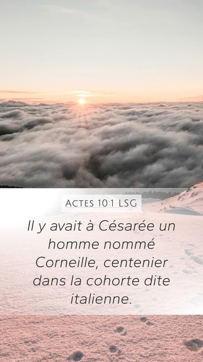 Actes 10:1 LSG Bible Verse Image