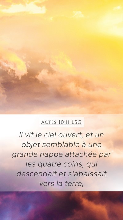 Actes 10:11 LSG Bible Verse Image