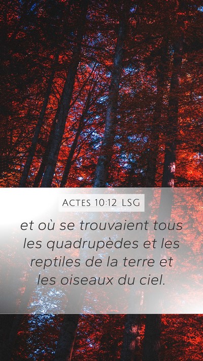 Actes 10:12 LSG Bible Verse Image