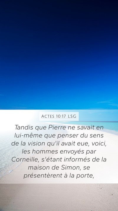 Actes 10:17 LSG Bible Verse Image