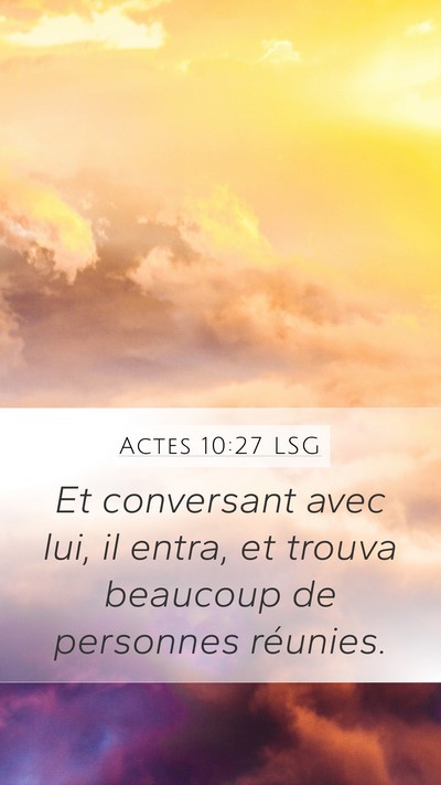 Actes 10:27 LSG Bible Verse Image