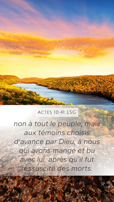 Actes 10:41 LSG Bible Verse Image