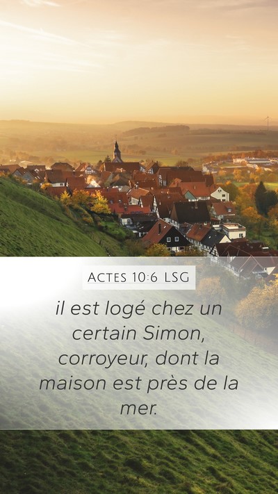 Actes 10:6 LSG Bible Verse Image