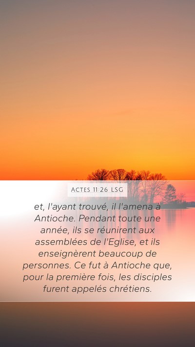 Actes 11:26 LSG Bible Verse Image