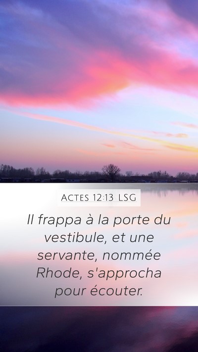 Actes 12:13 LSG Bible Verse Image