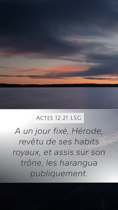 Actes 12:21 LSG Bible Verse Image
