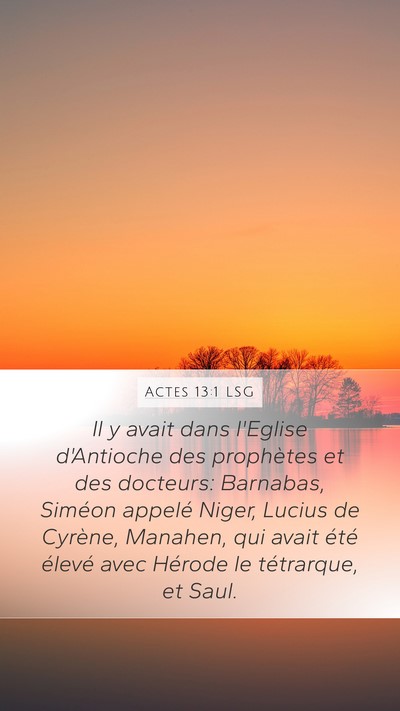 Actes 13:1 LSG Bible Verse Image