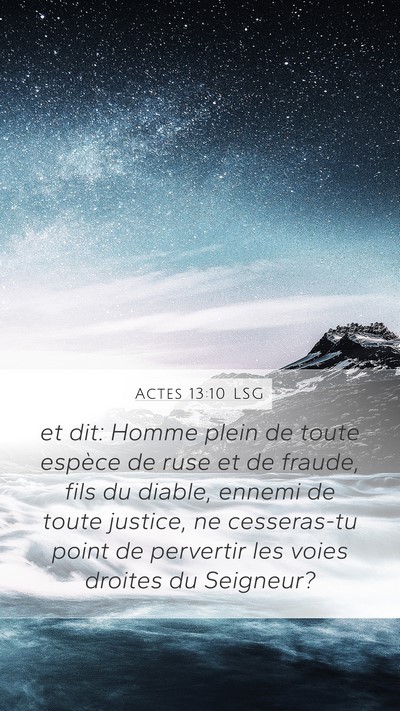 Actes 13:10 LSG Bible Verse Image