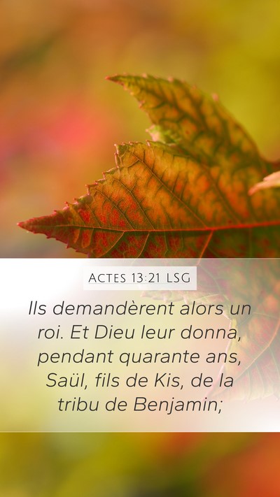 Actes 13:21 LSG Bible Verse Image