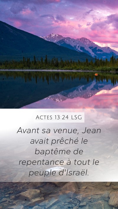 Actes 13:24 LSG Bible Verse Image