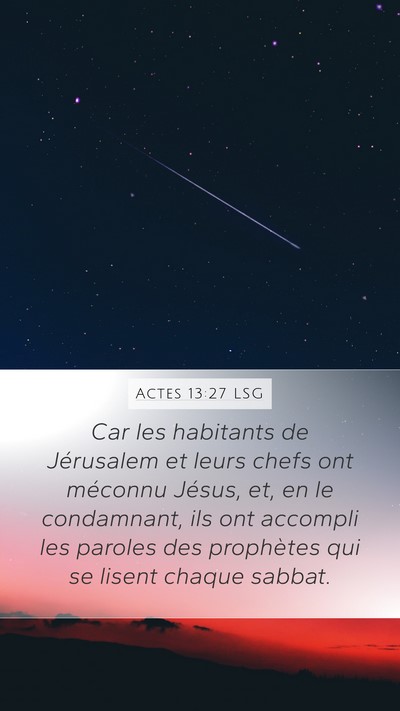 Actes 13:27 LSG Bible Verse Image