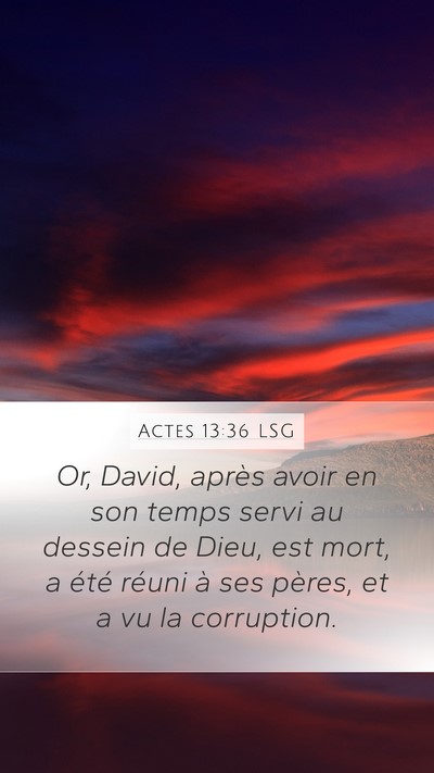 Actes 13:36 LSG Bible Verse Image