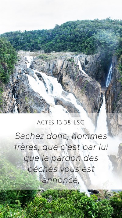 Actes 13:38 LSG Bible Verse Image