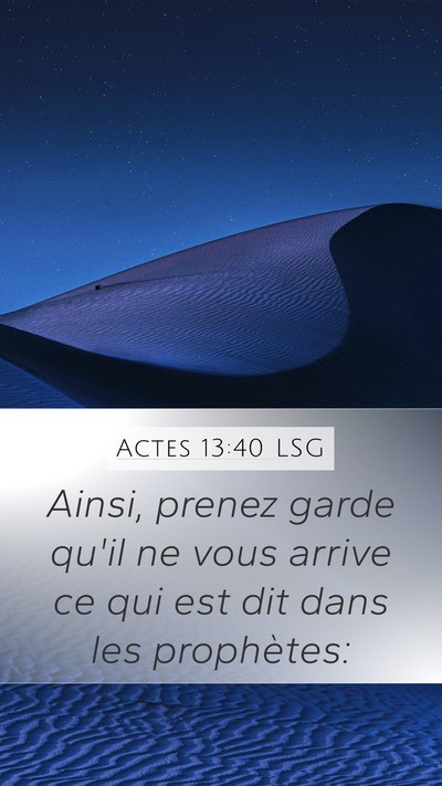 Actes 13:40 LSG Bible Verse Image