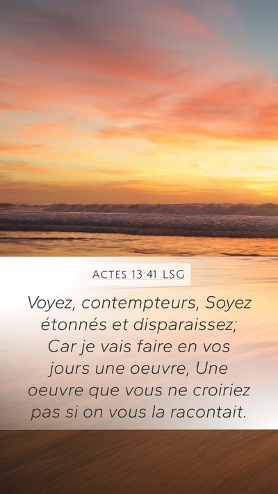 Actes 13:41 LSG Bible Verse Image